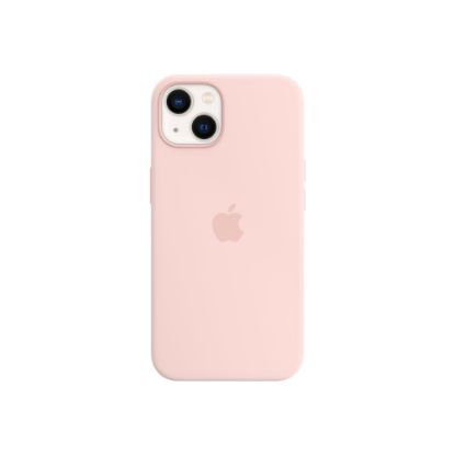 Picture of Apple iPhone 13 Silicone Case with MagSafe - Chalk Pink - For Apple iPhone 13 Smartphone - Chalk Pink - Silky, Soft-touch - Drop Resistant, Scratch Resistant, Damage Resistant, Dirt Resistant - Silicone