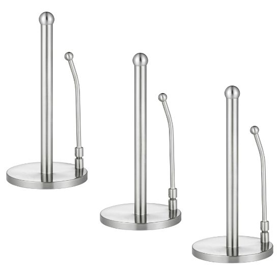 Picture of Alpine Stainless Steel Paper Towel Holders, 14in x 6-3/4in x 6-3/4in, Pack Of 3 Holders