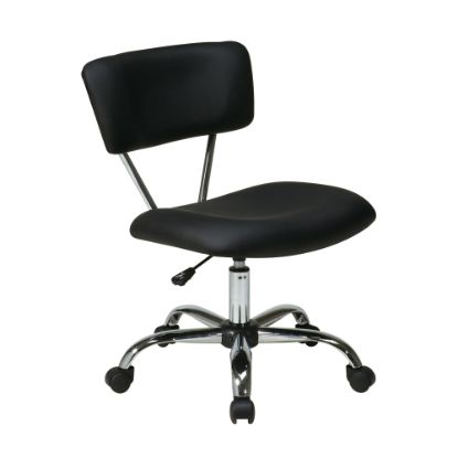 Picture of Office Star Avenue Six Vista Task Chair, Vinyl, Black/Silver