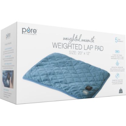 Picture of Pure Enrichment WeightedWarmth Weighted Lap Pad With Heat, 12in x 19in, Blue