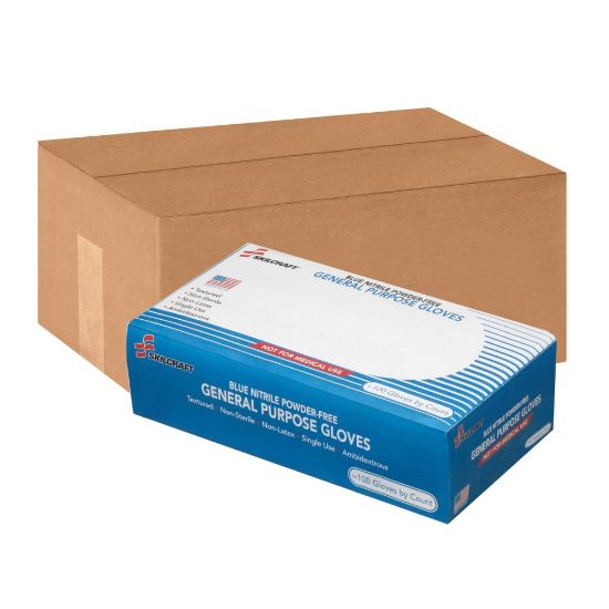 Picture of SKILCRAFT Disposable Nitrile General Purpose Gloves, X-Large, Blue, Box Of 100