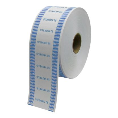 Picture of Control Group Automatic Coin Wraps, Nickels, Blue, 2,000 Wraps Per Roll, Pack Of 8 Rolls