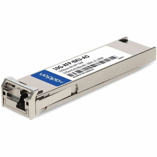 Picture of AddOn Brocade (Formerly) 10G-XFP-BXU Compatible TAA Compliant 10GBase-BX XFP Transceiver (SMF, 1270nmTx/1330nmRx, 10km, LC, DOM) - 100% compatible and guaranteed to work