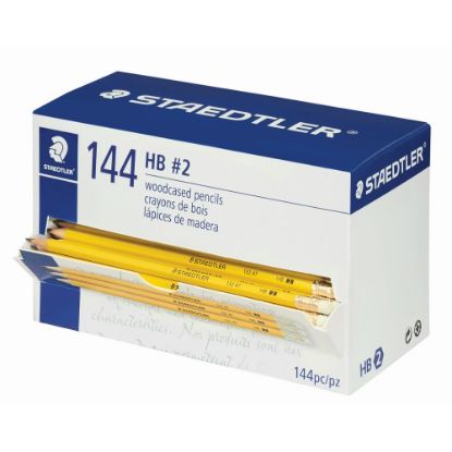 Picture of Staedtler Woodcased Pre-Sharpened Pencils, 2 mm, #2HB, Yellow, Pack Of 144 Pencils