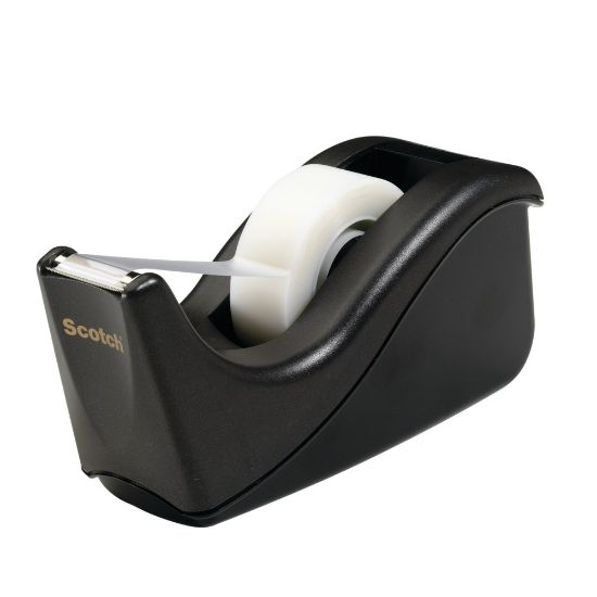 Picture of Scotch Desktop Tape Dispenser, Black, 2.8 in. x 2.3 in x 6.3 in., 12 Each/Case (C60-BK)