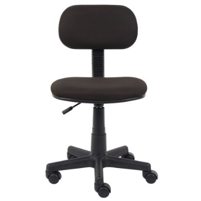 Picture of Boss Office Products Steno Fabric/Plastic Low-Back Task Chair, Black