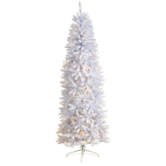 Picture of Nearly Natural Slim Artificial Christmas Tree, 7'H, White