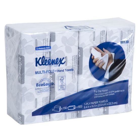 Picture of Kleenex Multi-Fold 1-Ply Paper Towels, 150 Per Pack, Case Of 4 Packs