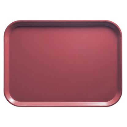 Picture of Cambro Camtray Rectangular Serving Trays, 14in x 18in, Raspberry Cream, Pack Of 12 Trays