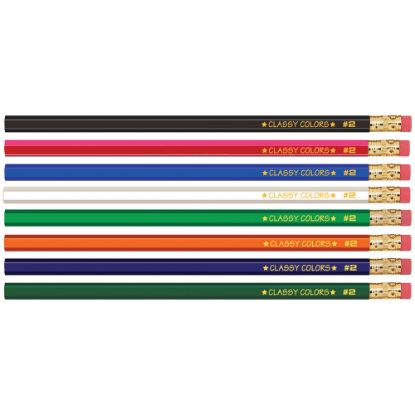 Picture of Musgrave Pencil Co. Inc. Wood Case Hex Pencils, Medium Point, No. 2, Assorted Colors, 12 Pencils Per Pack, Set Of 12 Packs