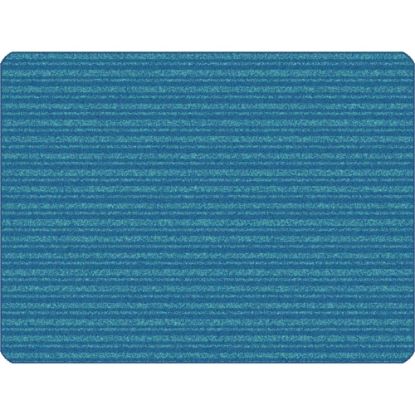 Picture of Carpets for Kids KIDSoft Subtle Stripes Tonal Solid Rug, 3" x 4ft, Blue/Teal