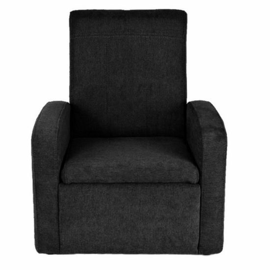 Picture of Uncaged Ergonomics STASH Mini Foldable Fabric Mid-Back Kids Sofa Task Chair, Black