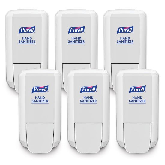 Picture of Purell CS2 Push-Style Hand Sanitizer Dispensers, White, Case Of 6 Dispensers