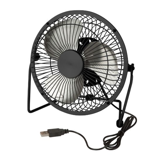 Picture of Honey-Can-Do USB-Powered Desk Fan, 6inH x 4 1/2inW x 6inD, Black