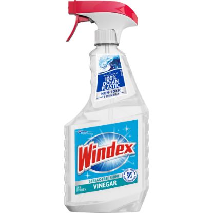 Picture of Windex Vinegar MultiSurface Spray - 23 fl oz (0.7 quart) - Clean & Fresh Scent - 8 / Carton - Ammonia-free, Streak-free, Versatile - Clear