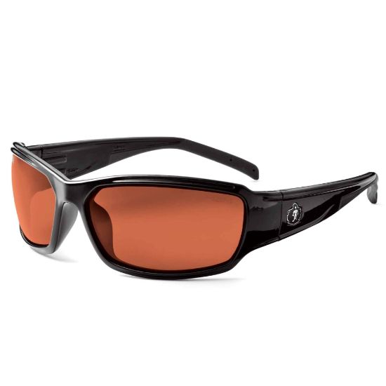 Picture of Ergodyne Skullerz Safety Glasses, Thor, Polarized, Black Frame, Copper Lens