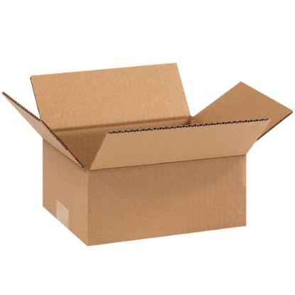 Picture of Partners Brand Flat Corrugated Boxes, 9in x 7in x 3in, Kraft, Pack Of 25 Boxes