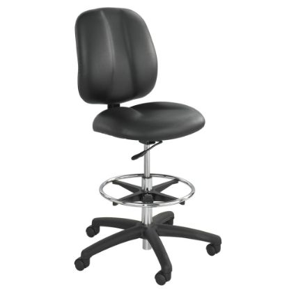 Picture of Safco Apprentice II Extended-Height Vinyl Chair, Black/Chrome