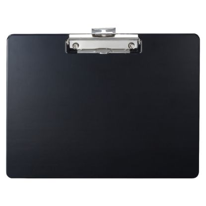 Picture of Officemate Landscape Plastic Clipboard, 9in x 12 1/2in x 1/2in, 60% Recycled, Black