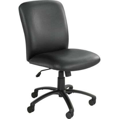 Picture of Safco Uber Big & Tall 24-Hour Ergonomic High-Back Chair, Black Frame, Black Vinyl, Option Arms Sold Separately