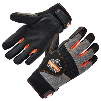 Picture of Ergodyne ProFlex 9002 ANSI/ISO-Certified Full-Finger Anti-Vibration Gloves, Extra Large, Black