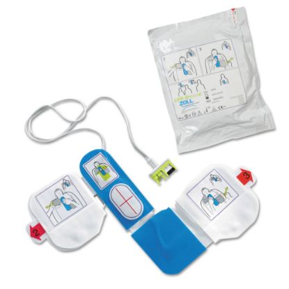 Picture of Zoll CPR-D-Padz ZOL8900080001 Adult Electrodes Defibrillator Pads, 1in x 9in, White