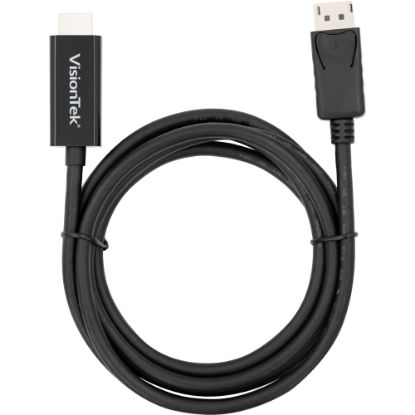 Picture of VisionTek DisplayPort to HDMI 2M Active Cable (M/M) - DisplayPort to HDMI Active Cable - DP to HDMI Cable 2 Meter 6.6 Ft Male to Female UHD 4K (3840x2160) 60 Hz