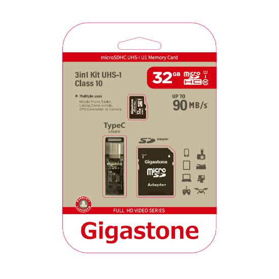 Picture of Dane-Elec Gigastone Full HD Class10 U1 Video MicroSDHC Card, 32GB