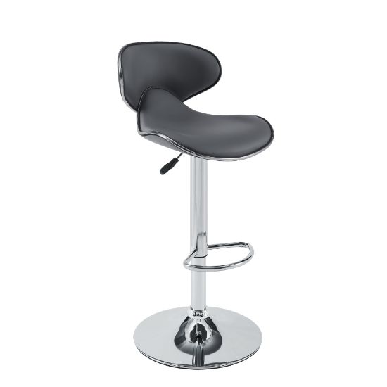 Picture of Powell Josiah Adjustable Bar Stool, Chrome/Gray