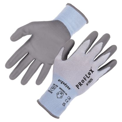 Picture of Ergodyne Proflex 7025 PU-Coated Cut-Resistant Gloves, Small, Blue