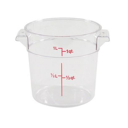 Picture of Cambro Camwear Food Storage Container, 1 Qt, Clear