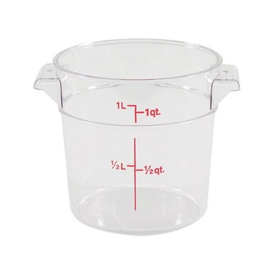 Picture of Cambro Camwear Food Storage Container, 1 Qt, Clear