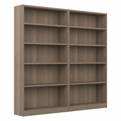 Picture of Bush Furniture Universal 72inH 5-Shelf Bookcases, Ash Gray, Set Of 2 Bookcases, Standard Delivery