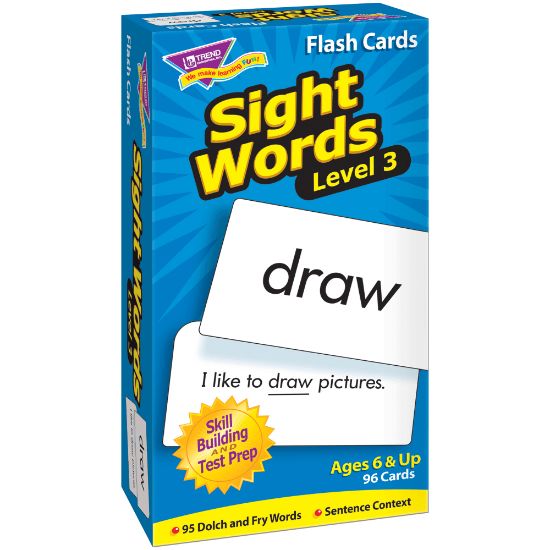 Picture of TREND Sight Words Skill Drill Flash Cards, Level 3, 6in x 3in, Grades 3-4, Pack Of 96