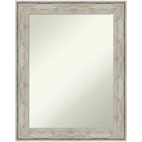 Picture of Amanti Art Non-Beveled Rectangle Framed Bathroom Wall Mirror, 29in x 23in, Crackled Metallic