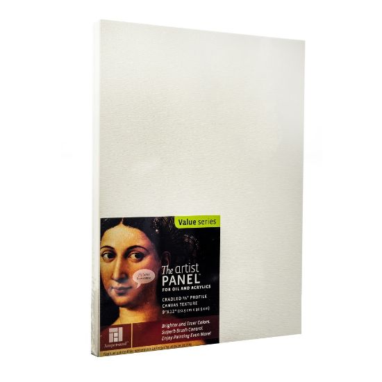 Picture of Ampersand Artist Panel Canvas Texture Cradled Profile, 9in x 12in, 3/4in, Pack Of 2