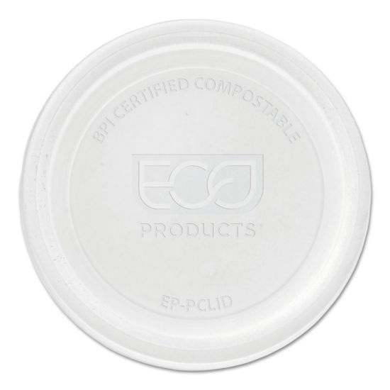 Picture of Eco-Products Portion Cup Lids for 2-4-Oz Portion Cups, Clear, 100 Lids Per Pack, 20 Packs Per Case