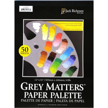 Picture of Jack Richeson Gray Matters Paper Palette Pad, 12in x 16in, 50 Sheets