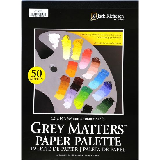 Picture of Jack Richeson Gray Matters Paper Palette Pad, 12in x 16in, 50 Sheets