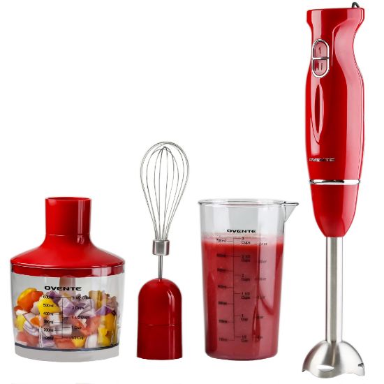 Picture of Ovente HS565B Immersion Hand Blender Set, 15-7/16in x 2-1/2in, Red