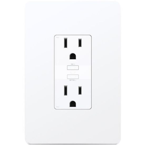 Picture of TP-Link Kasa Smart KP200 - Kasa Smart Plug, In-Wall Smart Home Wi-Fi Outlet - Works with Alexa, Google Home & IFTTT, No Hub Required, Remote Control, ETL Certified , White