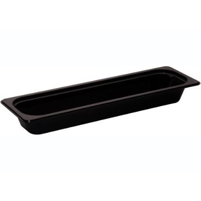 Picture of Cambro H-Pan High-Heat GN 1/2 Long Food Pans, 2-1/2inH x 6-3/8inW x 20-7/8inD, Black, Pack Of 6 Pans