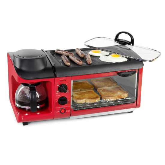 Picture of Nostalgia Electrics Retro 3-in-1 Family-Size Breakfast Station, Retro Red