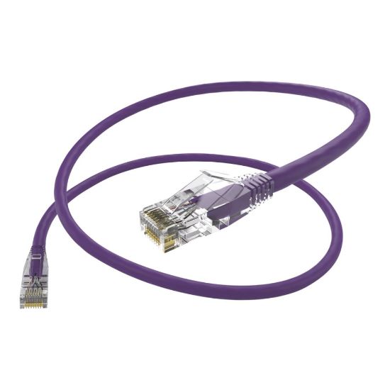 Picture of Unirise UNC Group Clearfit - Patch cable - RJ-45 (M) to RJ-45 (M) - 30 ft - UTP - CAT 6 - snagless, stranded - purple