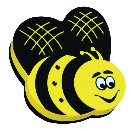 Picture of Ashley Productions Magnetic Whiteboard Erasers, 3 3/4in, Bee, Pack Of 6