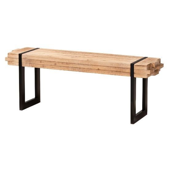 Picture of Baxton Studio Henson Bench, Natural/Black