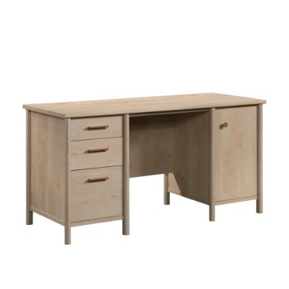 Picture of Sauder Whitaker Point 59inW Computer Desk With Pedestals, Natural Maple