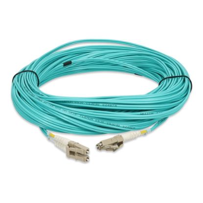 Picture of AddOn - Patch cable - LC/PC multi-mode (M) to LC/PC multi-mode (M) - 24 m - fiber optic - duplex - 50 / 125 micron - OM4 - plenum - aqua