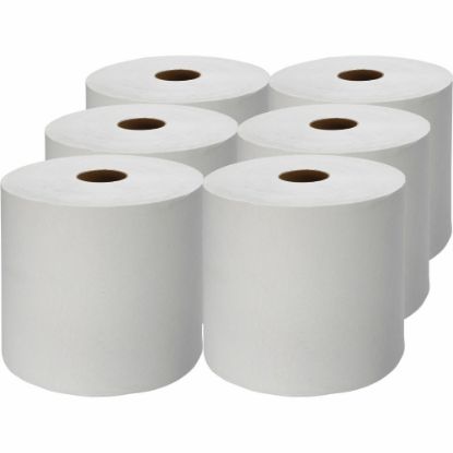 Picture of Genuine Joe Hardwound 1-Ply Paper Towels, 1000ft Per Roll, Pack Of 6