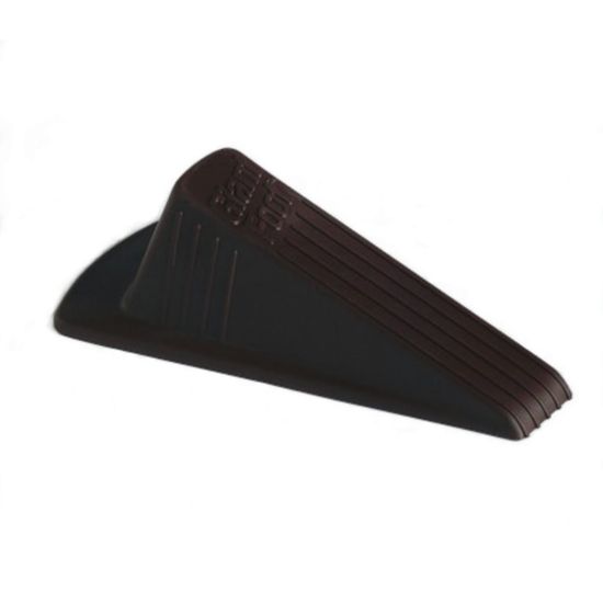 Picture of SKILCRAFT Wedge-Style Doorstop, 1-1/4inH x 1-1/4inW x 4-3/4inD, Brown